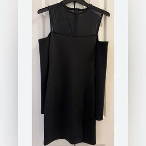 Design Lab Black Cold Shoulder Mini Dress Size 6